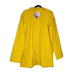 Helly Hansen Moss Waterproof Raincoat Mens XL Yellow Helox Polyurethane Gorpcore